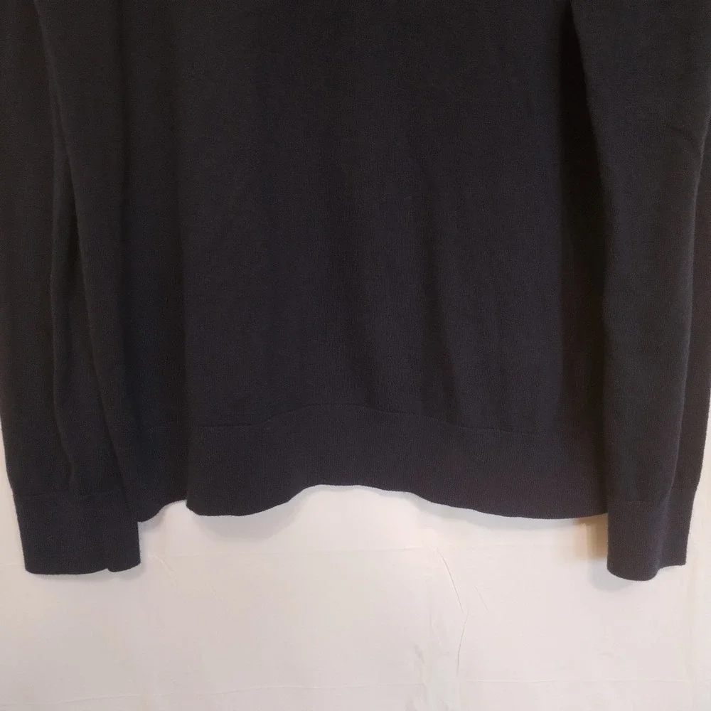 Banana Republic‎ Mens XL Cashmere Pima Cotton 1/4 Zip Pullover Sweater Navy Blue